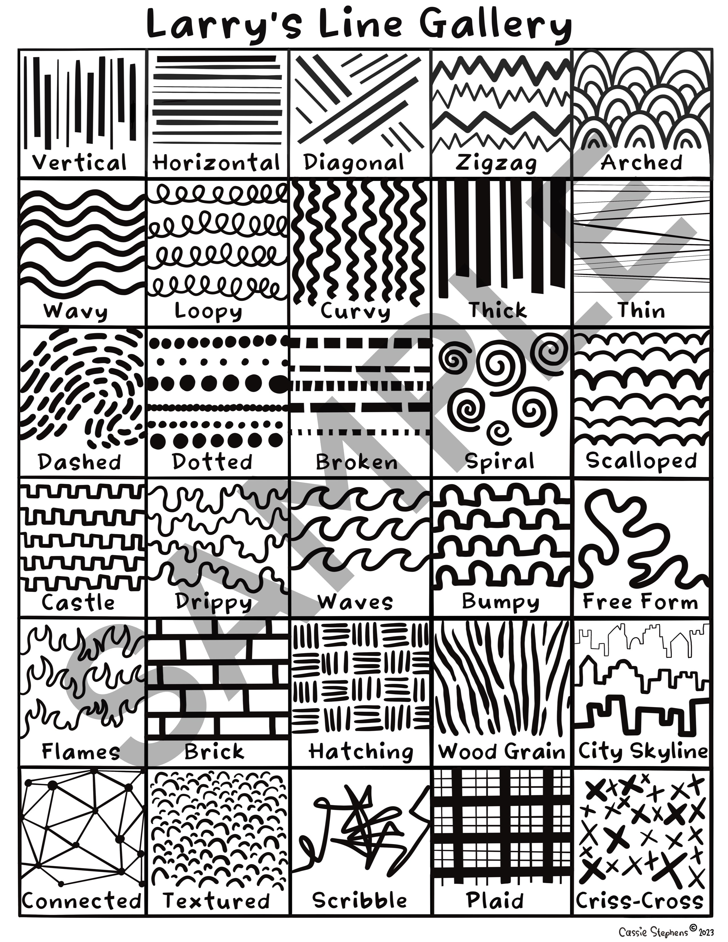 Larry the Line, Posters and Printouts Bundle, Digital Download – Art ...