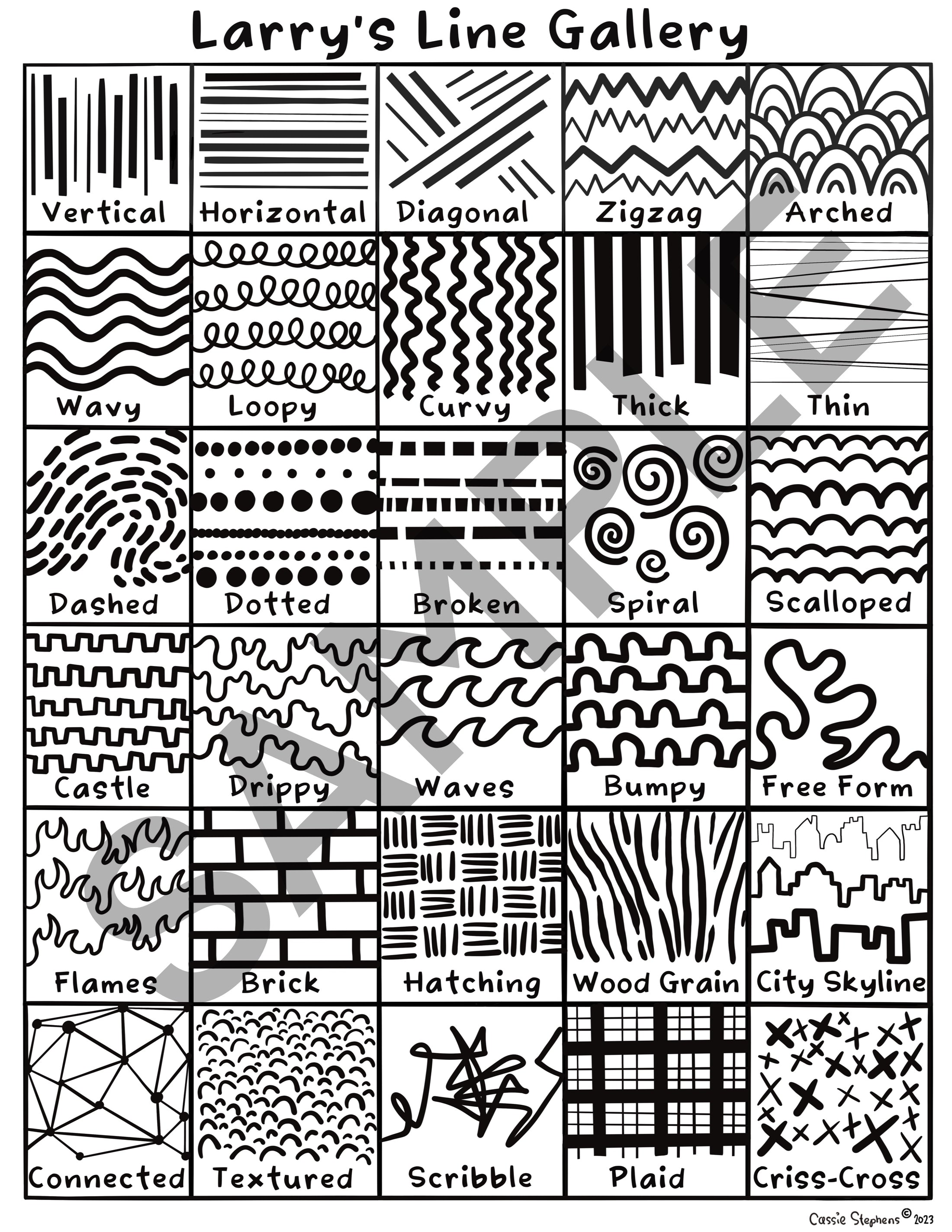 Larry the Line, Posters and Printouts Bundle, Digital Download – Art ...