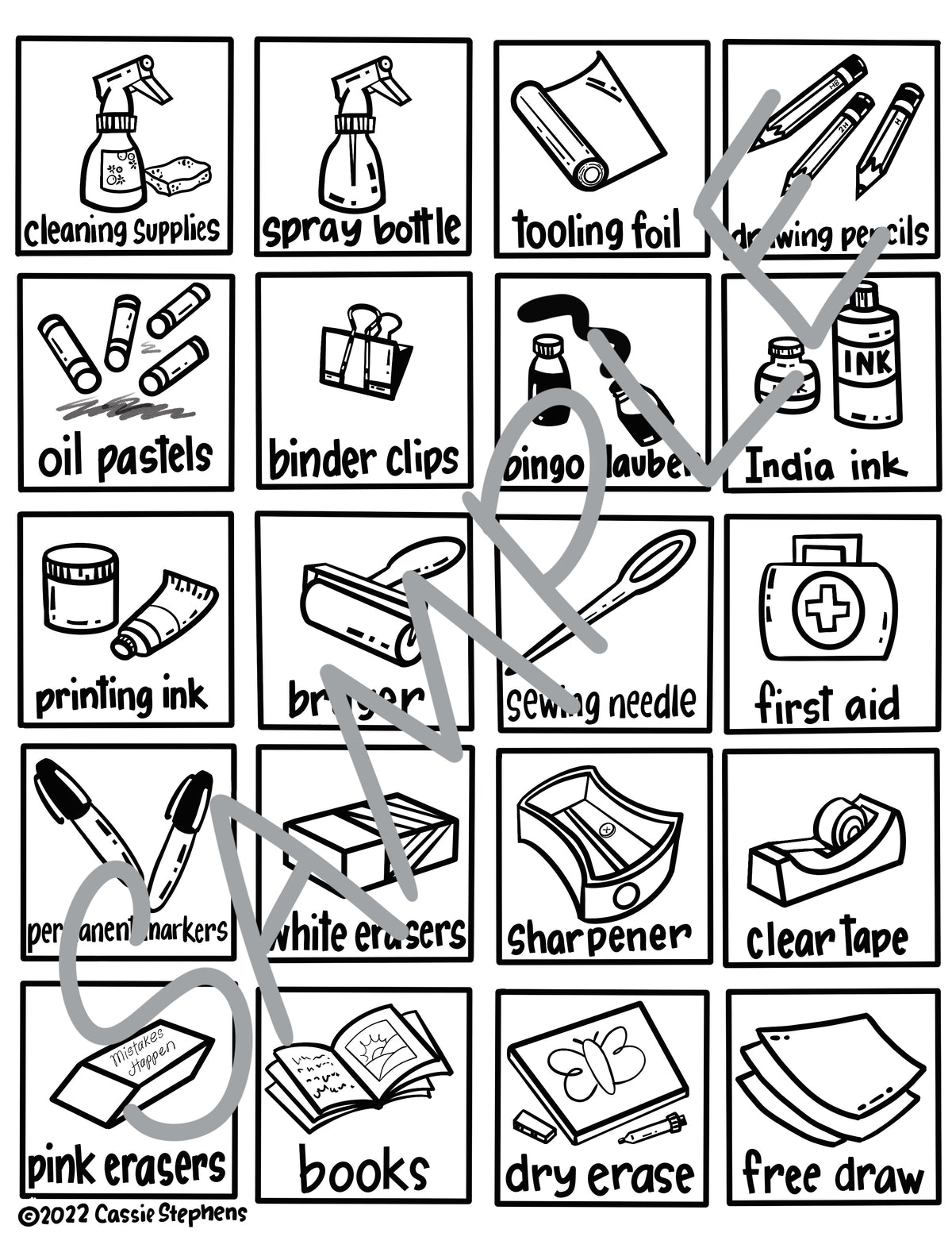 60 Art Supply Icons, Volume 1, Digital Download – Art Teacherin' with ...